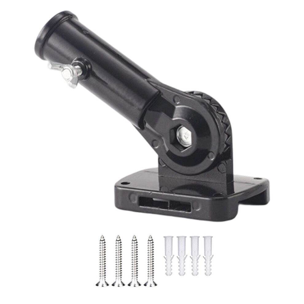 Adjustable Rvs Flag Poles Mount 180 Degree Rotation Double Hole Design Easy Install Black 7754004656598