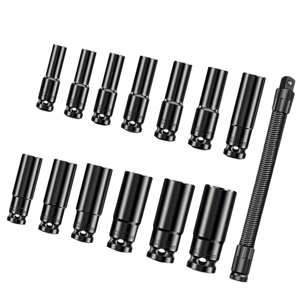 14Pcs Strong Ratchet Wrench Set Includes Soft Shaft For Automotive And Machinery 7754004636866