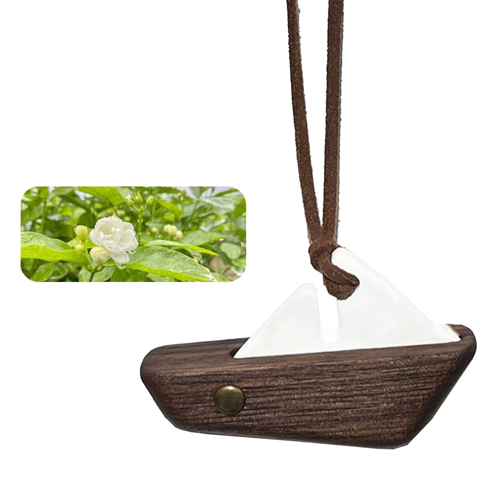 Handcrafted Wood Sailboats Car Air Freshener With 5 Optional Double Sail Model Jasmine 7754004648074