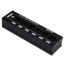 Durability 1 In 6 Out XLR Balanced Sound Splitter For Recording Broadcasting