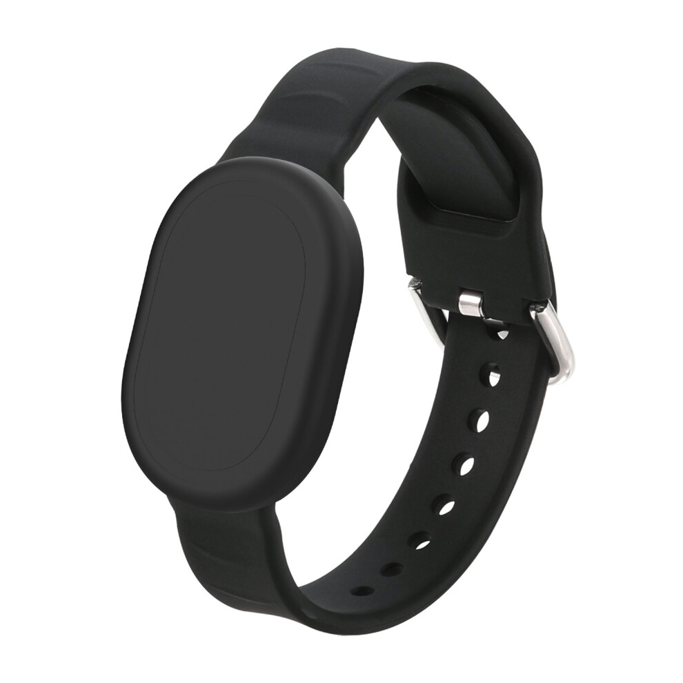 Flexible Silicone Wristband Watch Band Case Cover Breathable Trackers Holder Black 7695001086820
