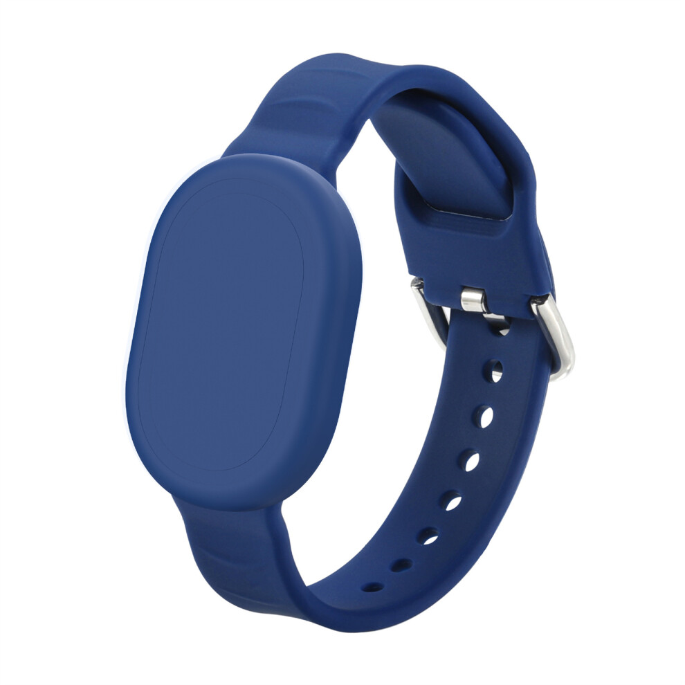 Flexible Silicone Wristband Watch Band Case Cover Breathable Trackers Holder Dark Blue 7695001086783