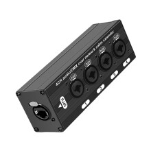Aluminum 4 Channel XLR Over Cat5 Balun For Auditory Equipment Adapter Female B