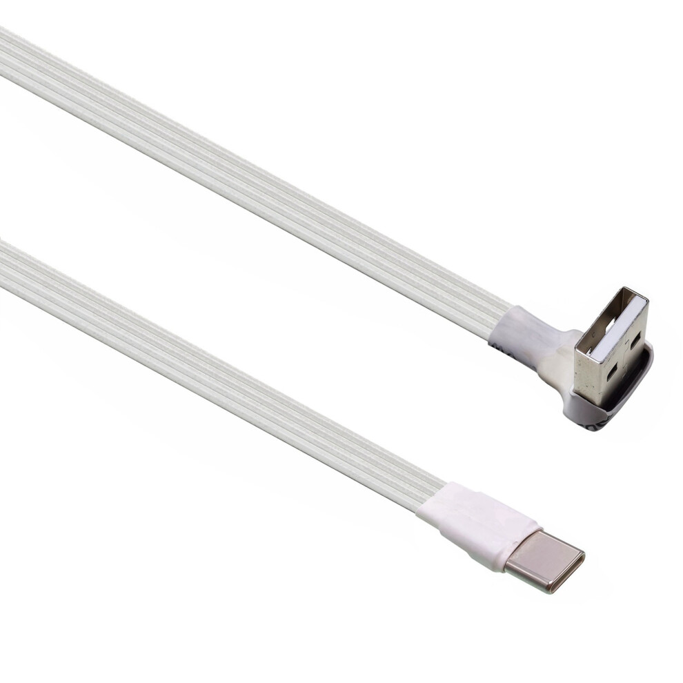 Flat Usb To Type C Data Sync Cable 90 Degree Connector For Secure 0.5M Amup Cmst 7695001141369