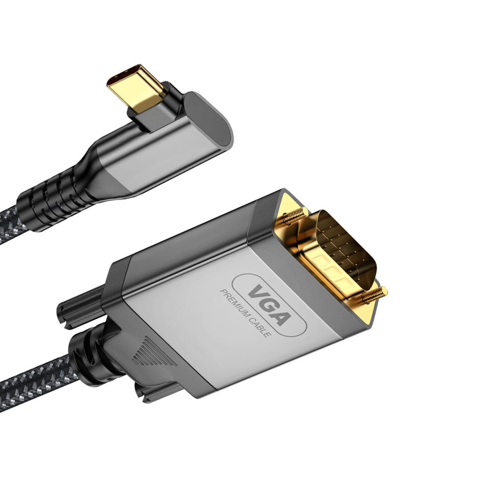 Strong Braided Usb C To Vga Cable Delivers 1080P Video On Any Screen 7695001114325