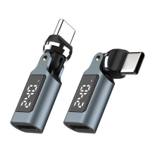 2 Szt. Adaptera USB C do C, 240 w, Szybki Konwerter Ładowania, Transfer Danych 480 Mb/S, Obrót O 540, Złącze Wyświetlacza Cyfrowego