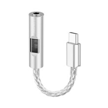 Premium USB Type C To 3 5mm Sound Cable With 448 Wire Silver Coated Cord