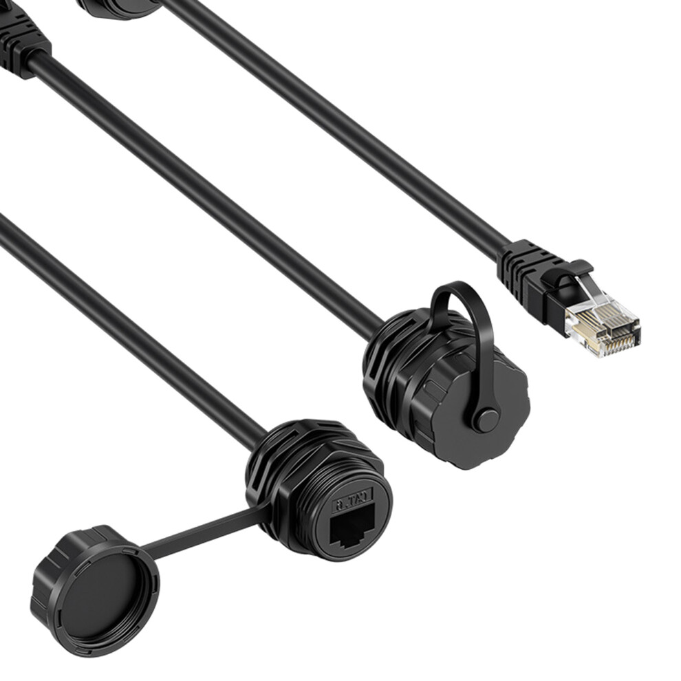 Rj45 Ethernet Coupler With Dustproof Cover For Networking Panel Mount Connection 2M 7695001100960