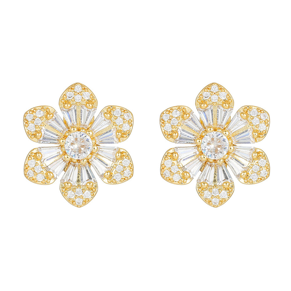 Fashion Zircon Stones Ear Decorations Ear Clip Specifically For Freeclip 1/2 Gold 7695001052962