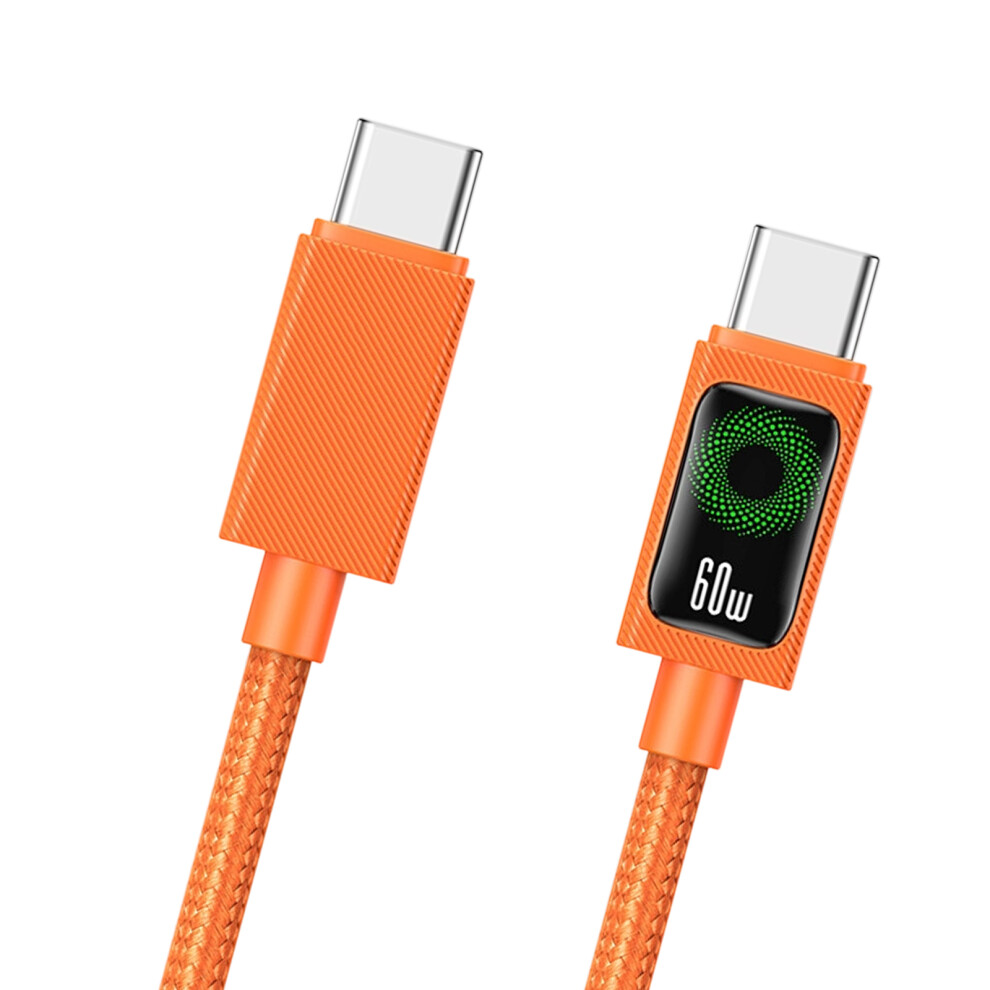 Type C To C /Usb To Usb C 60W Fast Charging Cable Support 480Mbps Speed Tangerine 2Typec 7695001053303