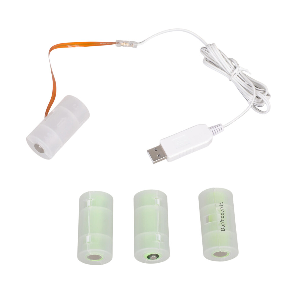 Usb To 6V Lr14 C Battery Eliminators Power Converters Cable For Electronics 2 Meters White 7695001073837
