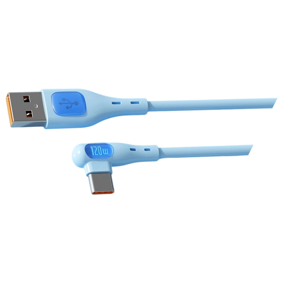Silicone Usb To Usb C Cable 120W 6A Fast Charging Cable Type C Charging Cord 2M Blue 7695001075022