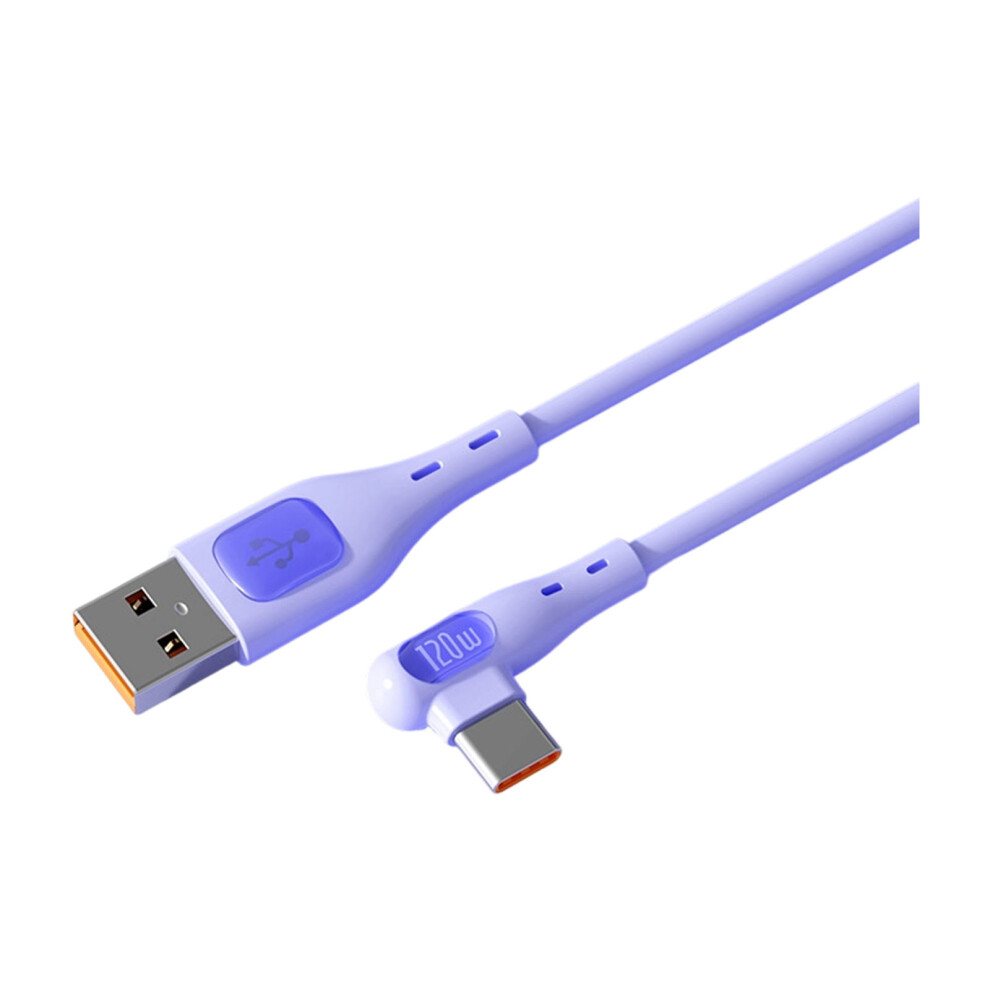 Usb To Type C Cable 120W 6A Fast Charging Silicone Cable Data Transfer Cable 2M Purple 7695001075060