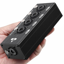Quality Metal XLR /6.35mm Music Splitter Distribution Box With 4 Output Channel A