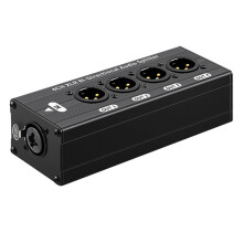 Reliable XLR/6.35mm Music Splitter With 4 Output Channel For Concert Sound B