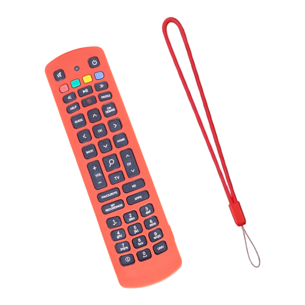 Customs Silicone Shielding For Jio Fiber Voice Remote Prevents Scratches And Damage Red 7695001051514
