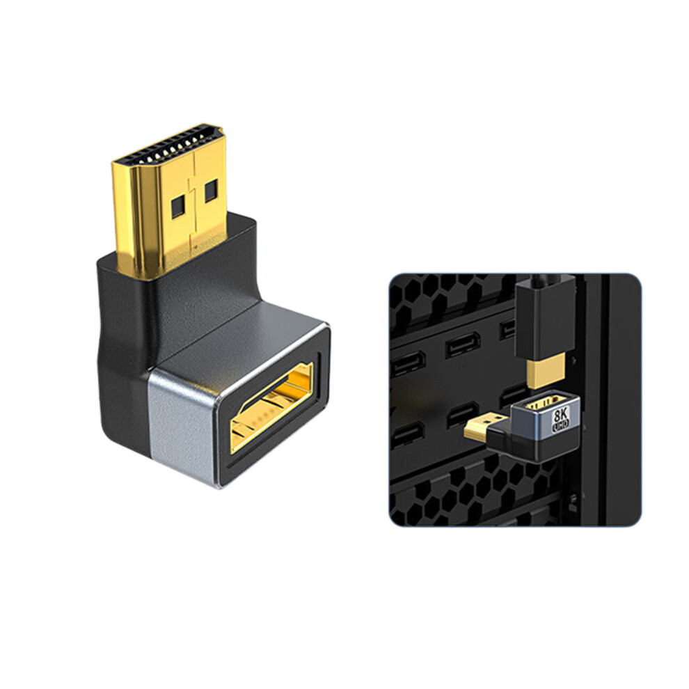 Fast Hdmi2.1 Converter 8K60hz Support Plated Interfaces For Clearly Video Bend Up Gold 7695001104807