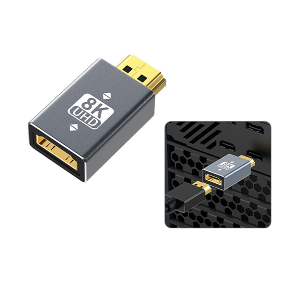 Fast Transfer Hdmi2.1 8K Adapter 90 Degree Angled For Space Saving Setups Straight Head 7695001104845