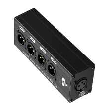 Professional 1 In 4Out XLR /6.35mm Music Splitter For Studio Live Performances C