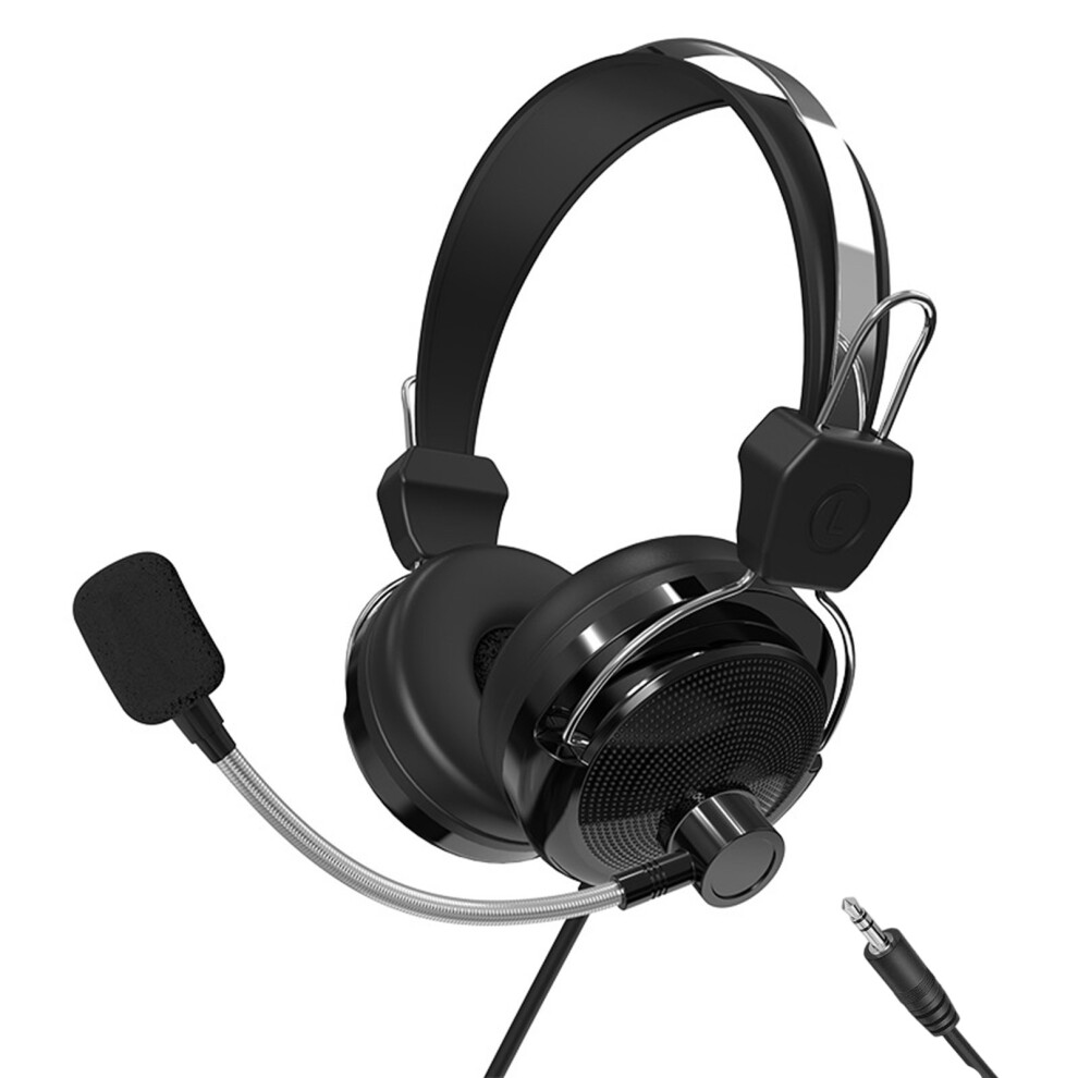 Ergonomic 3.5Mm Headphones With Builts In Microphones For Online Communication Black 7695001110938