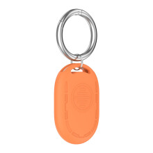 Keychain Holder For Locator Trackers Device Soft Silicone Case Comfortable Orange