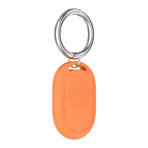 Keychain Holder For Locator Trackers Device Soft Silicone Case Comfortable Orange
