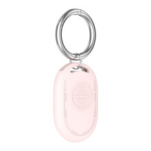 Keychain Holder For Locator Trackers Device Soft Silicone Case Comfortable Light pink