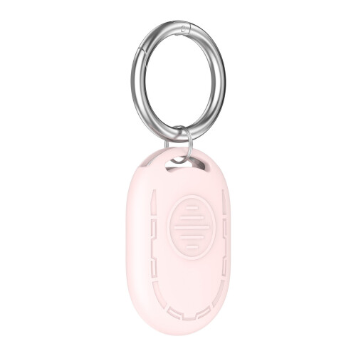Keychain Holder For Locator Trackers Device Soft Silicone Case Comfortable Light pink