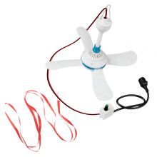 12-85V Canopy Fan with Switching Adjustable Speed Hanging Fan for Camping Bed 430cm