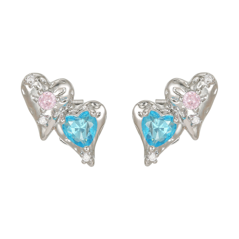 Bicolor Heart Decorated Ear Clip Attachment For Freeclip 1 And 2 Metal 7695001131636
