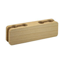 Elegant Wooden Wire Keeper Secures Multiple Cables Without Drilling Beech color large