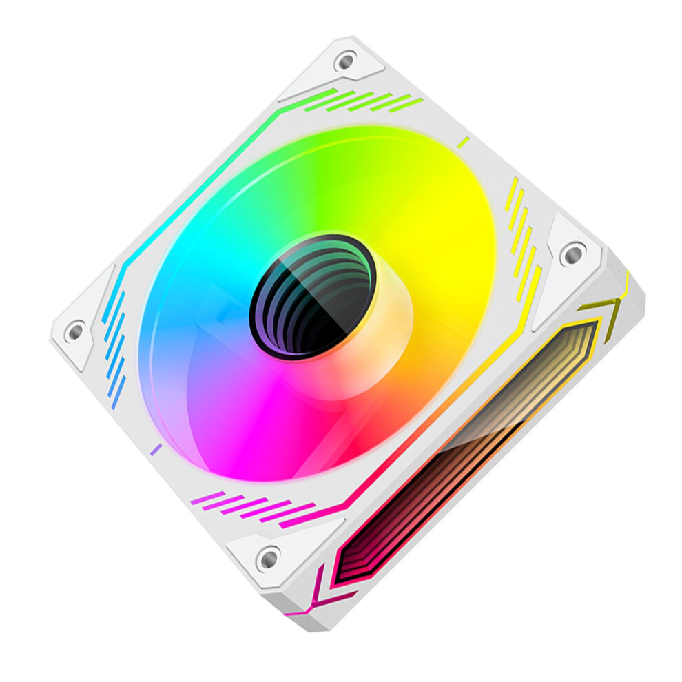 12Cm Argb Pwm Fan With 71Cfm Airflow And 1800Rpm Speed For Positive Direction White 7695001132022