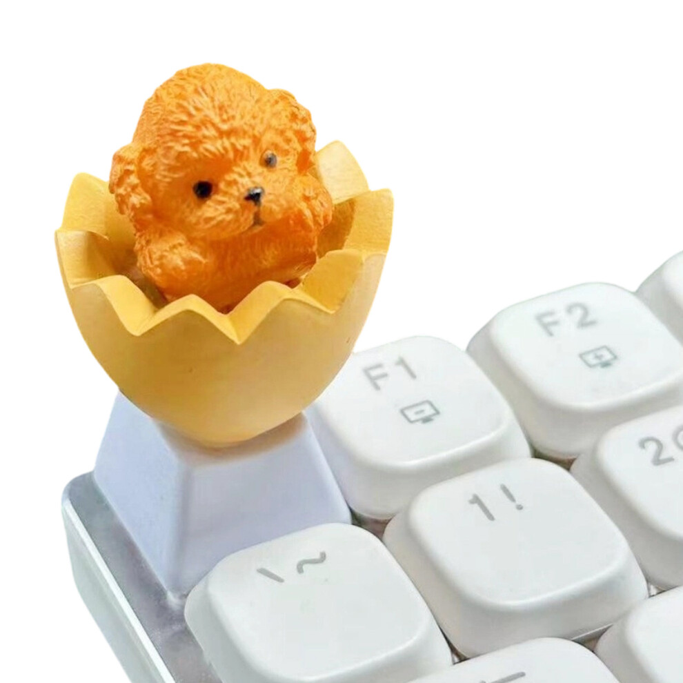 Creative Eggshell Kitten Dog Shaped Keycaps For Mechanical Keyboards Keycap Puppy Yellow 7695001104739