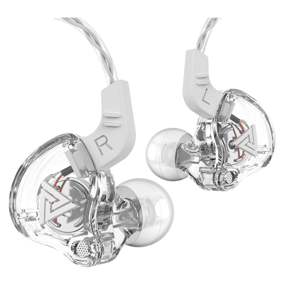 3.5Mm Headset Earpiece In Ear Cord Earbud 3.5Mm Earphone Extension Line Transparent White 7695001096652