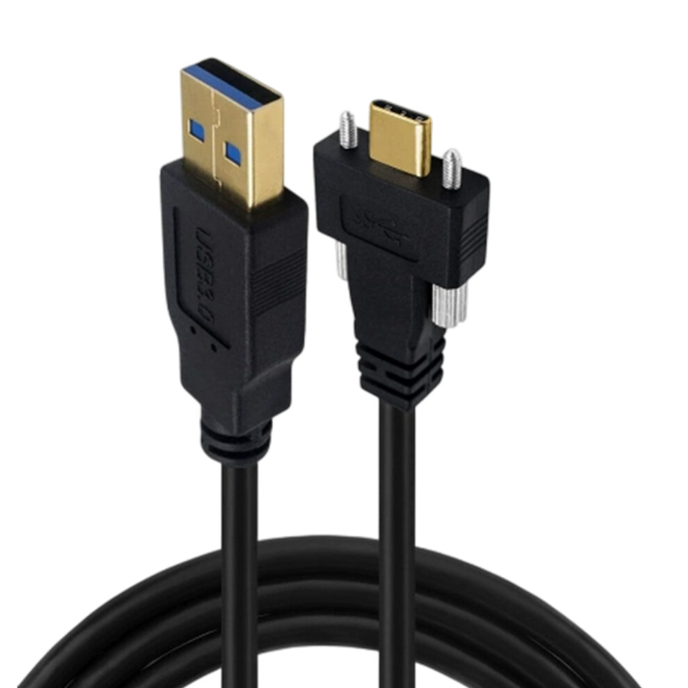 Industrial Grade Straight Head Usb C Cable With Screw For Stable Connection 1M 7695001086097