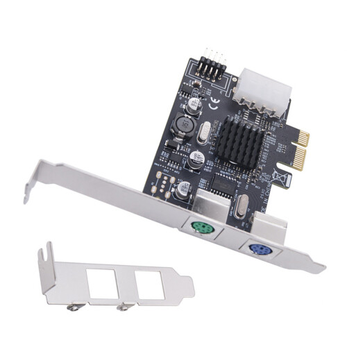 Professional PCIExpress To 2 PS2s Port Conversion Card For Workstations