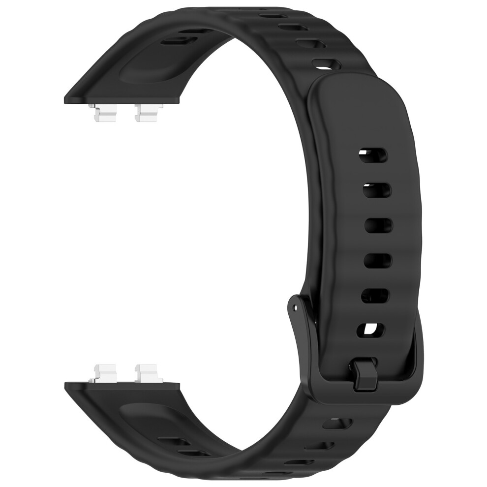 Adjustable Breathable Silicone Straps For Activity Monitor Smartwatch Comfortable Black 7695001109307