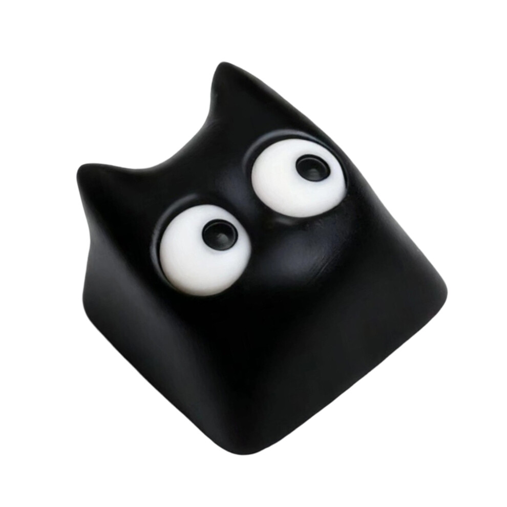 Handmade 3D Devil Kitten Resin Keycap Gaming Irregular Resin Keycap Cartoon Pattern Black 7695001109376