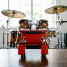 Metal Bass Drum Lifter Risers with Height Adjustment for Versatile Use Enduring Black