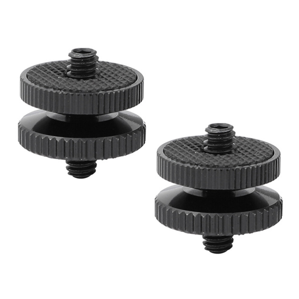 2Pcs Heavy Duty 1/4Inch-20 Male To 1/4Inch-20 Male Thread Converter Conversion Black 7695001057684
