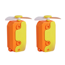 Portable Mini Handheld Fan With Fidgets Toy Feature Multiple Color Option Safe ABS Orange