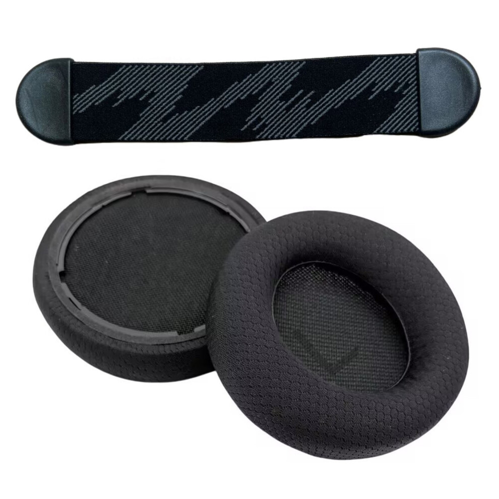 Sponge Meshes Fabric Ear Pads Earpad Headband For Aw520h Headphones Black/Gray 7695001088909
