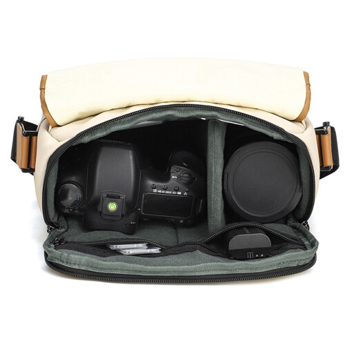 Lightweight Single Strap Camera Bag With Padded Shoulder Strap For Comfort Orange L