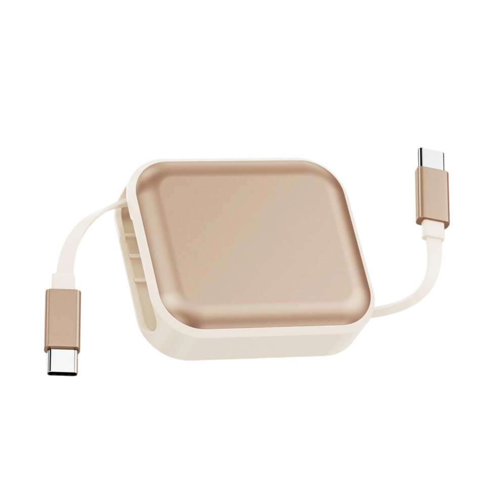Retractable Usb C To Usb C Cable 240W Fast Chargers For Phone 480Mbps Data Cord Gold 7695001088398