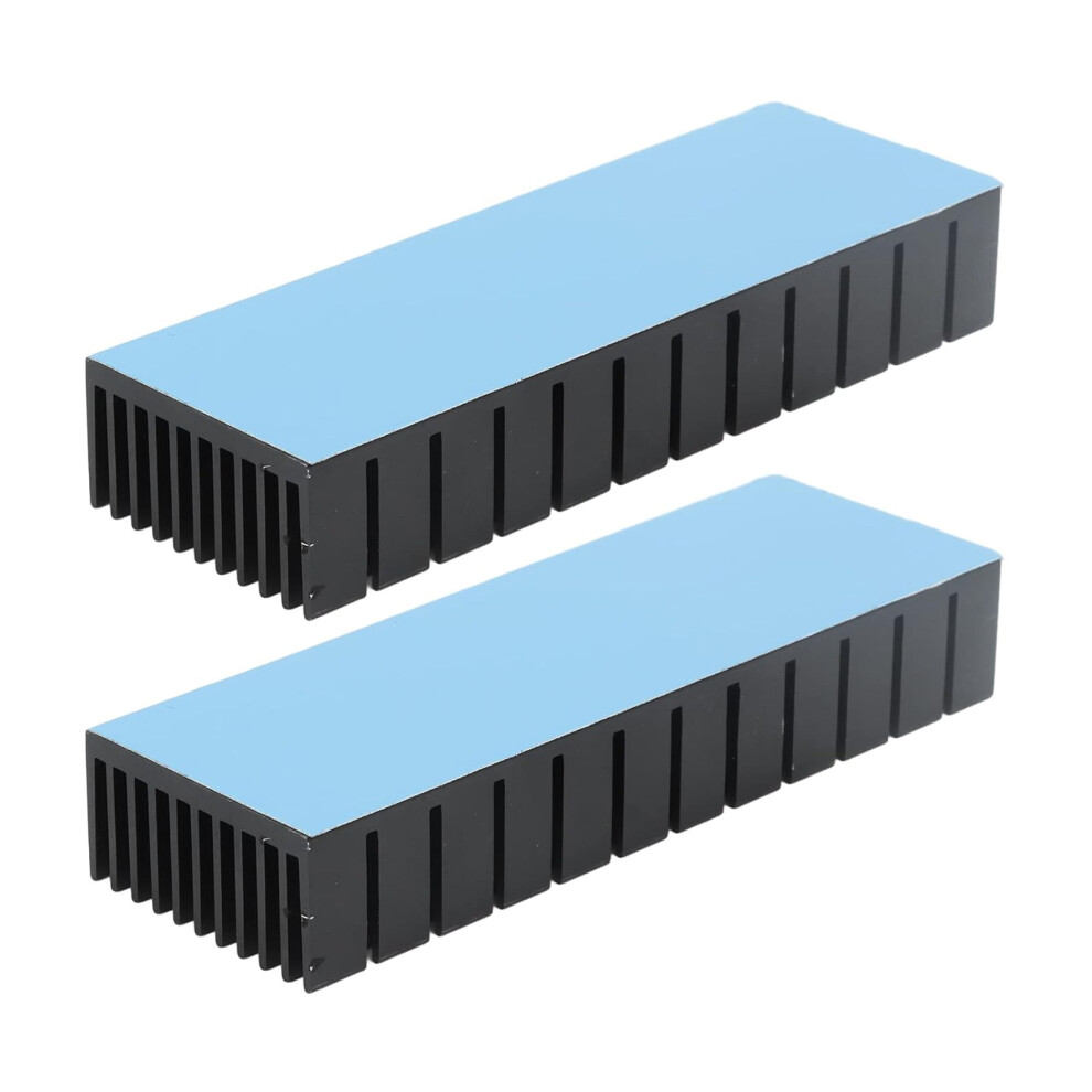 Anodized Aluminum Heatsink Cooling Fin 120X40x20mm For Electronics Black 7695001094405