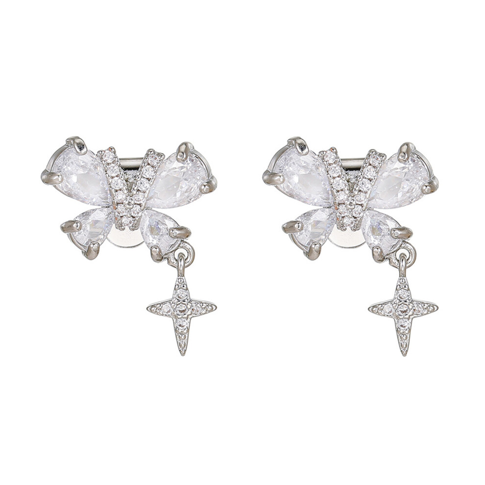 Sparkling Zirconia Butterfly Decors For Freeclip 1/2 Wireless Earphones Charm 7695001094146