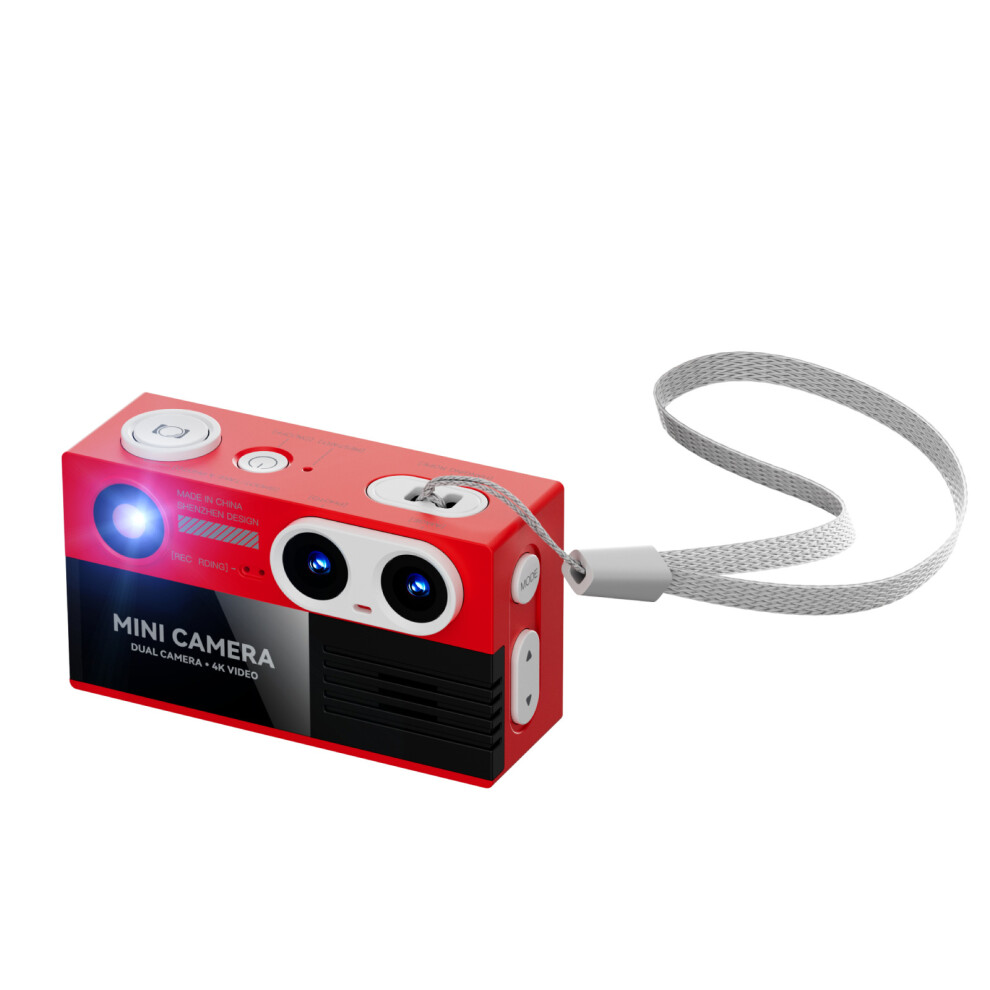 Mini Camera With Double Lens And Multiple Filters Thumb Camera For Photography Red 7695001089593