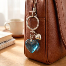 Heart Keychains for Women,Aesthetic Keychain Charms,Bag & Purse Charms Gift Yellow