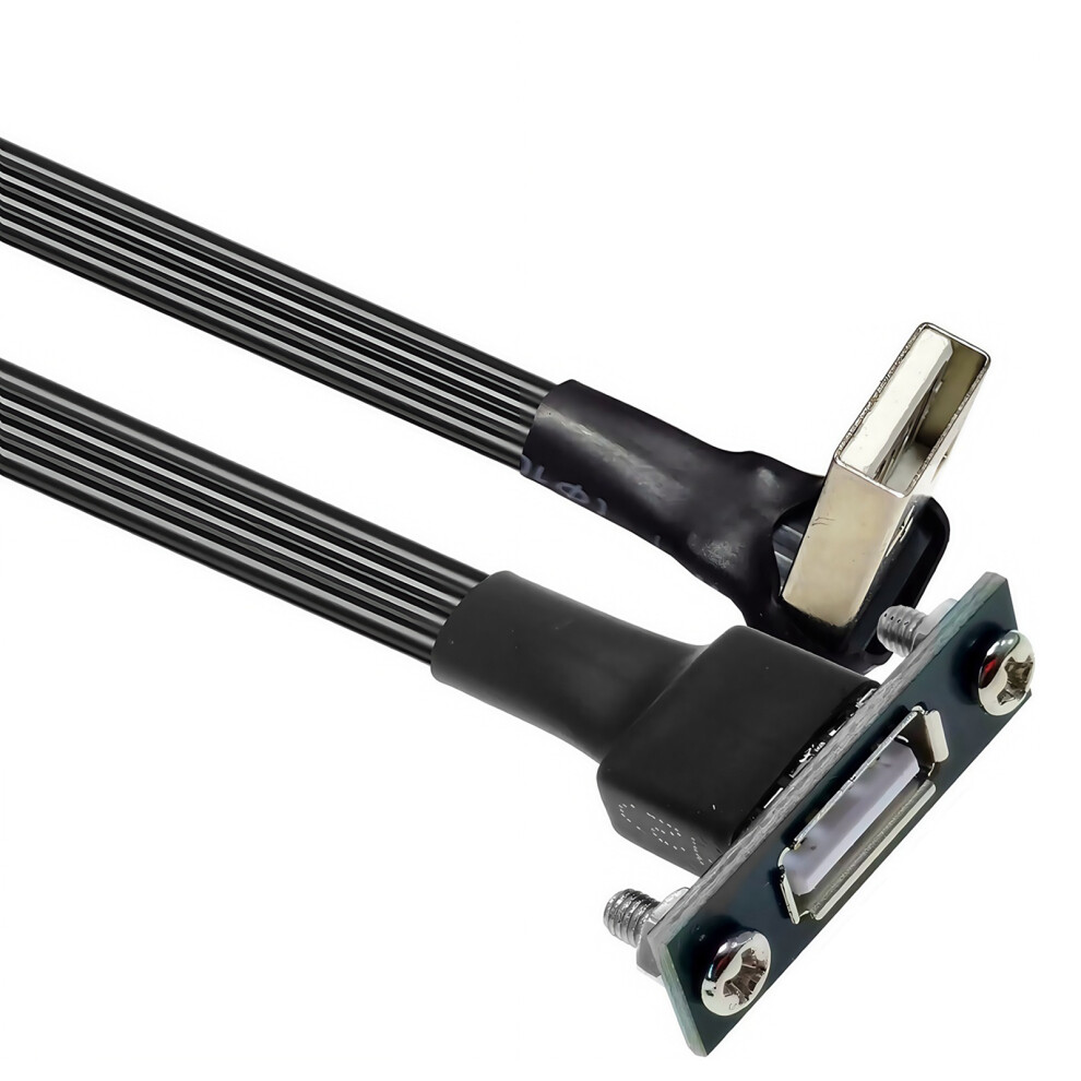 Usb 2.0 Extension Cable With Panel Mount For Computer Printer Camera And More 0.3M Do 7695001143523