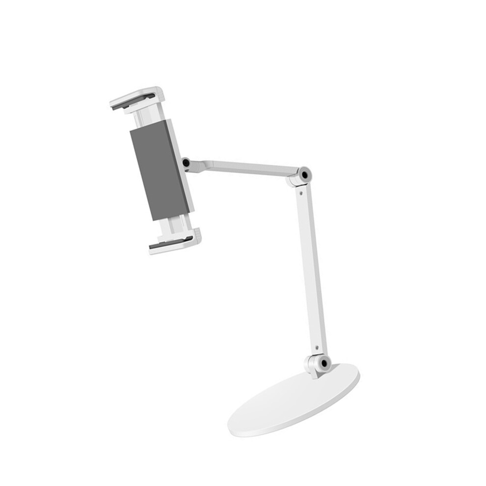 Aluminum Tablets Phone Desktop Stand With 3 Axises Adjustment For Optimal Viewing White 7695001113922